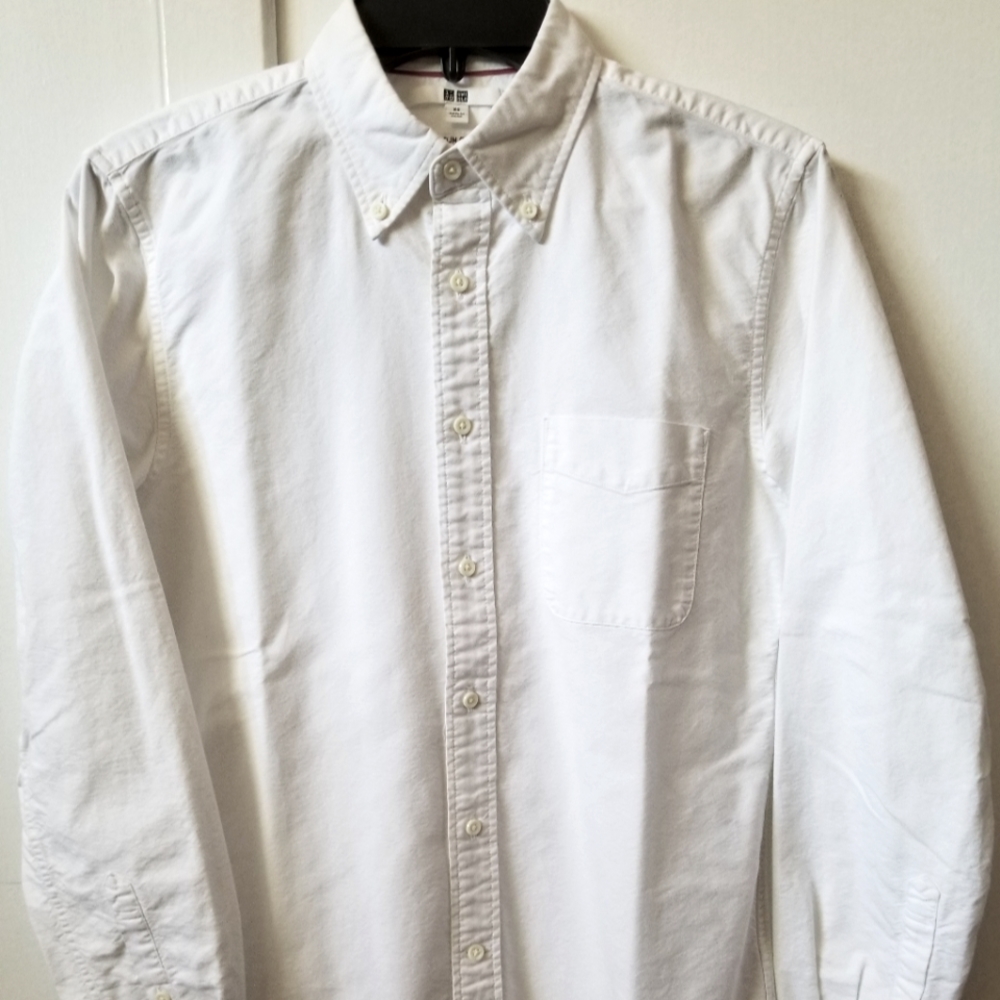 Uniqlo Slim Fit Oxford Mens XS White